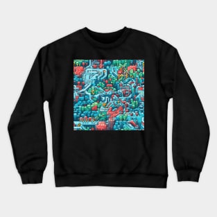 Pixel Art Repeating Pattern Crewneck Sweatshirt